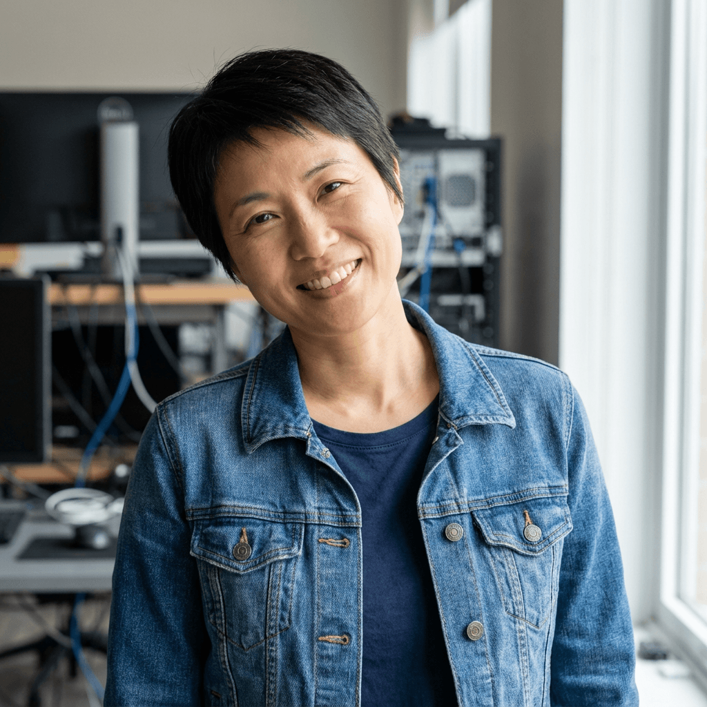 Margaret Chen, VP of Technology in professional attire
